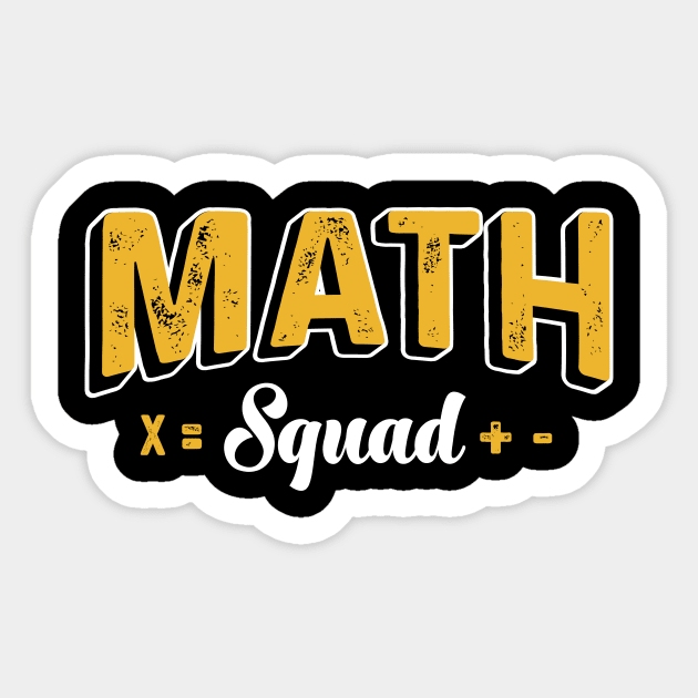Math squad Sticker by quotesTshirts